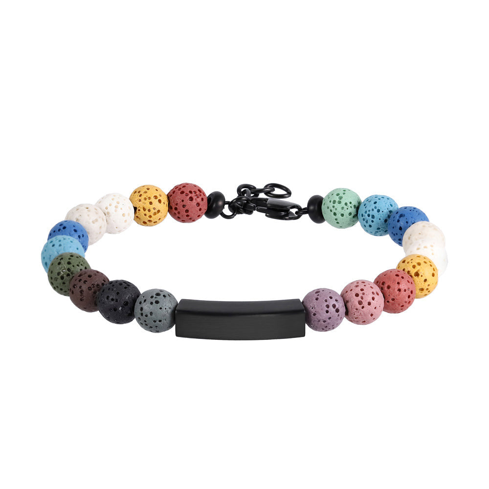 colorful bead bead bracelet stainless steel bracelet