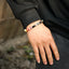 BSS987 STAINLESS STEEL BRACELET WITH ROUND SHAPE LAVA