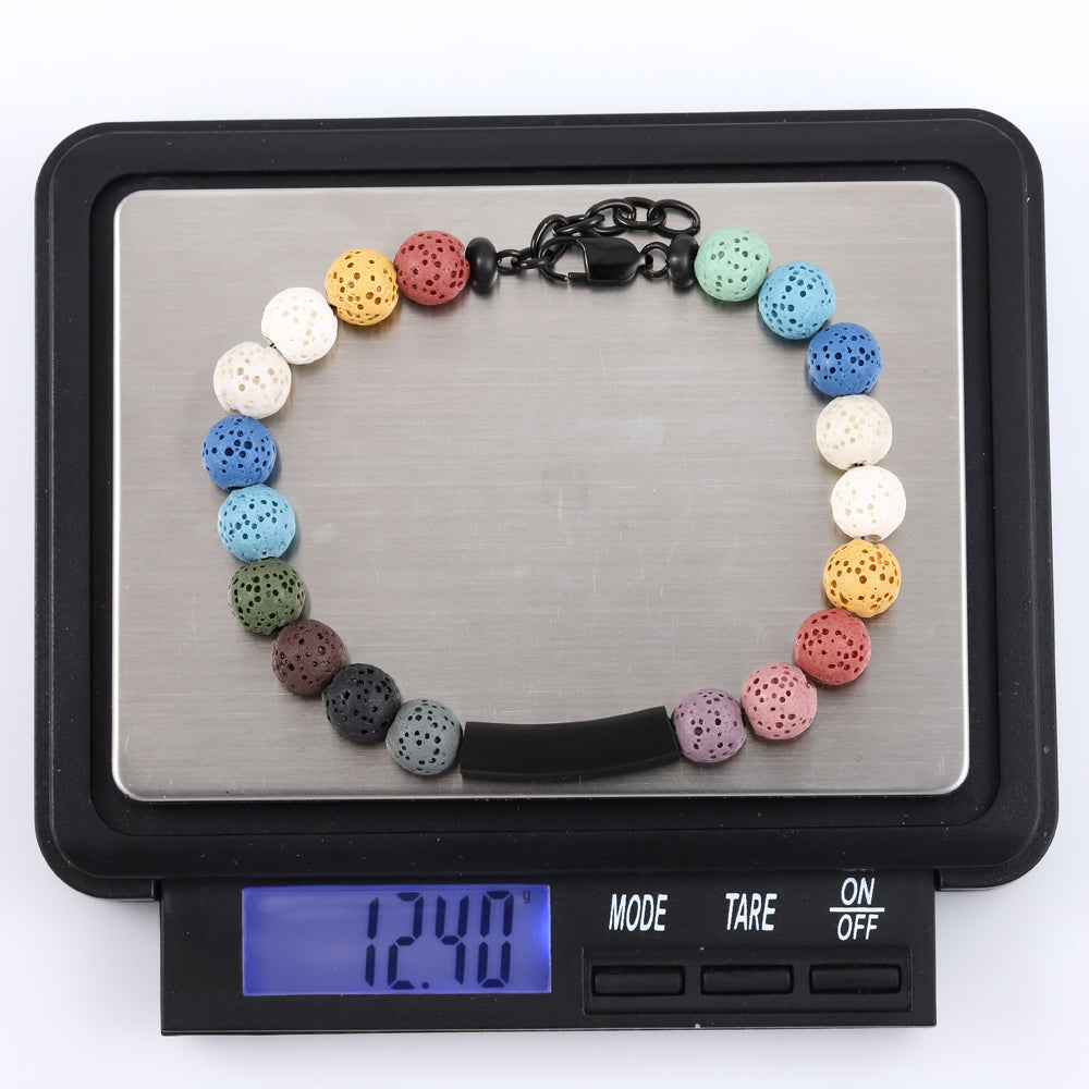 colorful bead bead bracelet stainless steel bracelet