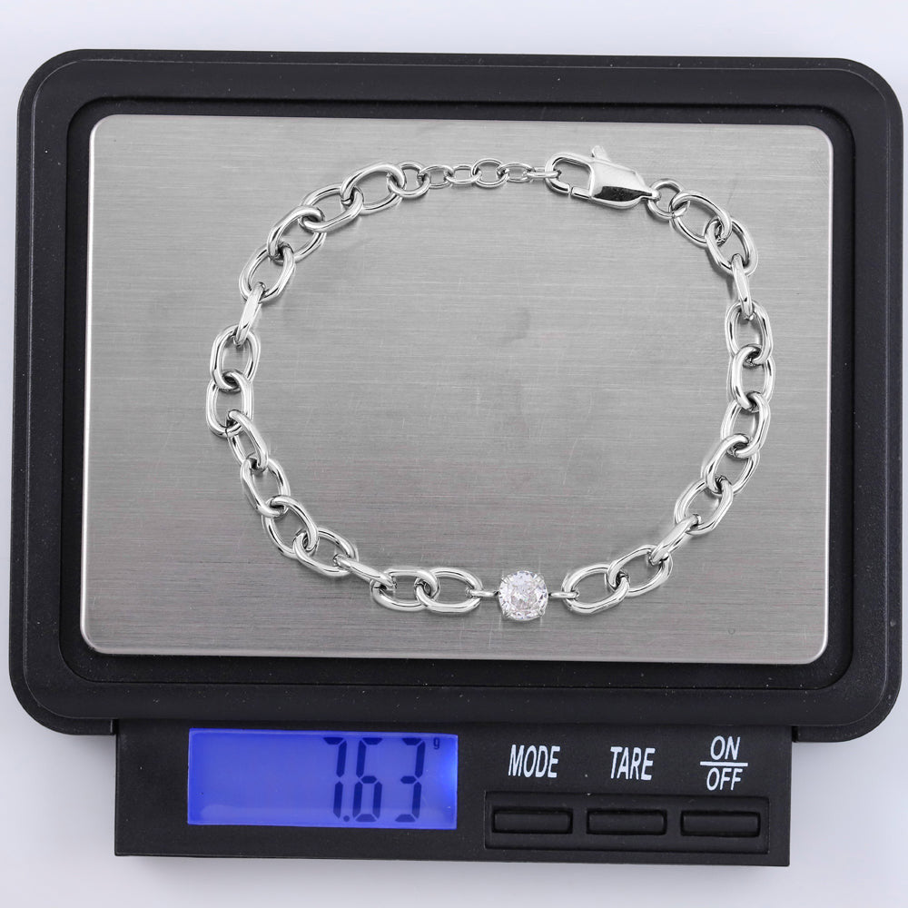 stainless steel jewelry, stainless steel CZ bracelet, lady bracelet