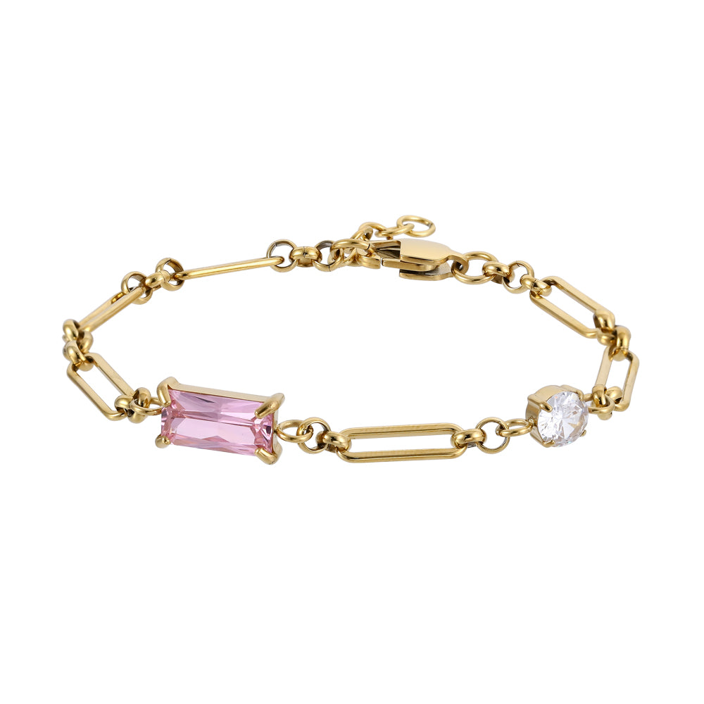 stainless steel jewelry, lady bracelet, CZ bracelet