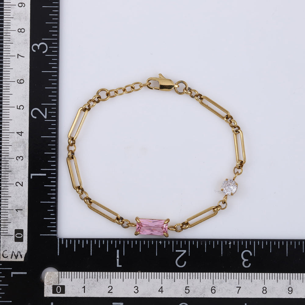 stainless steel jewelry, lady bracelet, CZ bracelet