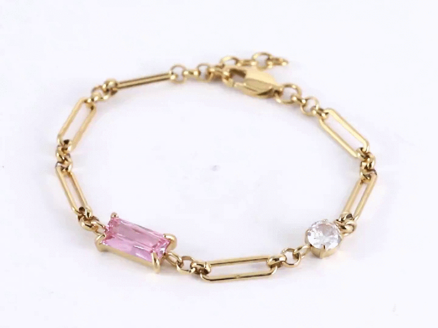 stainless steel jewelry, lady bracelet, CZ bracelet