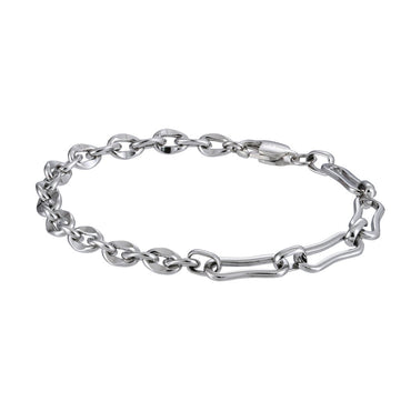 stainless steel bracelet, lip chain design, elegant lady jewelry