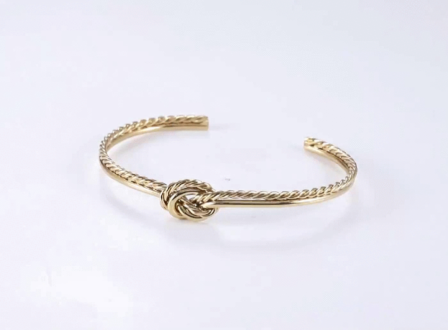 BSSG187 STAINLESS STEEL TWISTED BANGLE AAB CO..
