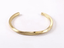 BSSG205 STAINLESS STEEL TWISTED OPEN BANGLE
