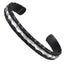 BSSG206 STAINLESS STEEL BANGLE WITH ROCK SURFACE