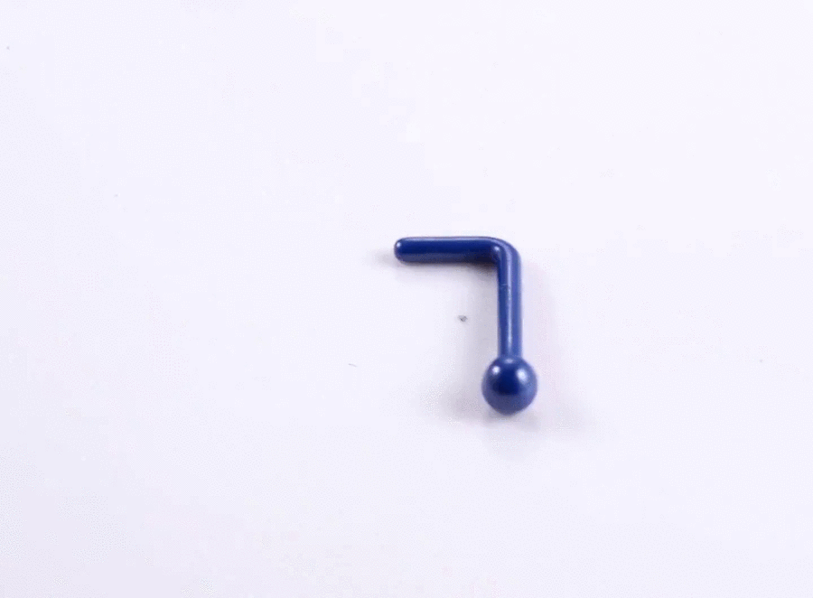 CBBN01 CERAMIC L-SHAPE NOSE STUD