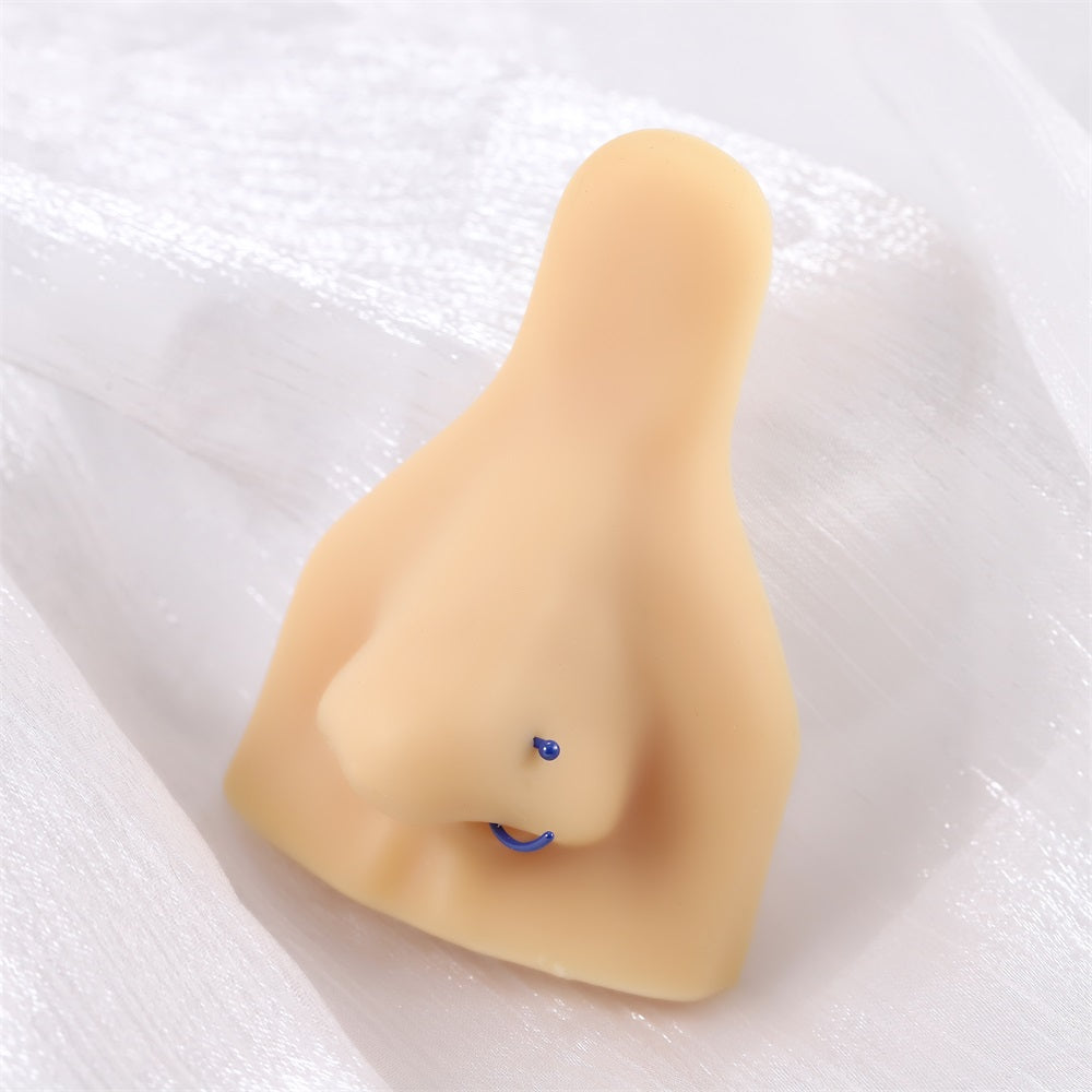 CBRN01 CERAMIC CIRCLE NOSE STUD