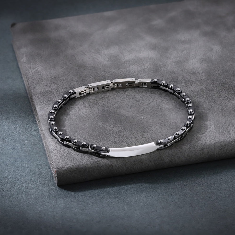 CBS29 STAINLESS STEEL & CERAMIC BRACELET