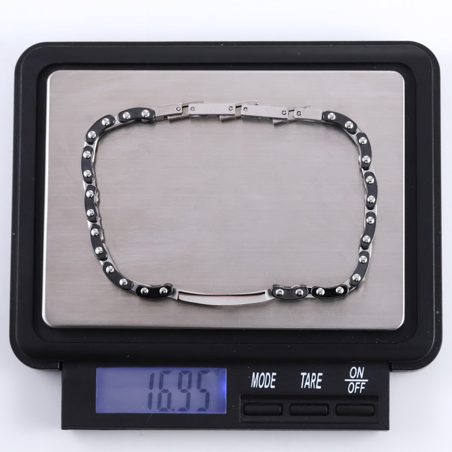 CBS29 STAINLESS STEEL & CERAMIC BRACELET