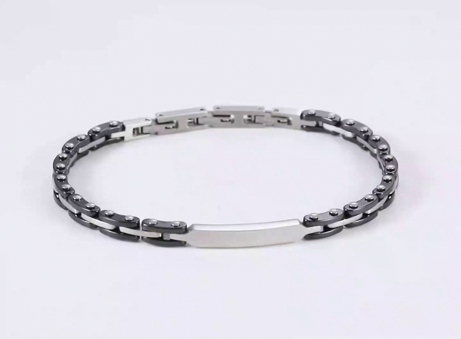 CBS29 STAINLESS STEEL & CERAMIC BRACELET