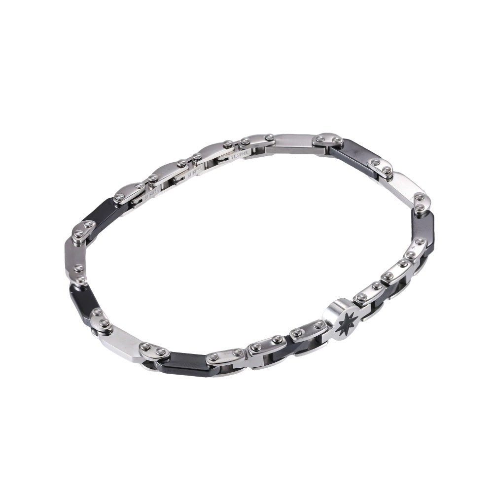 CBS40 STAINLESS STEEL & CERAMIC BRACELET WITH EPOXY