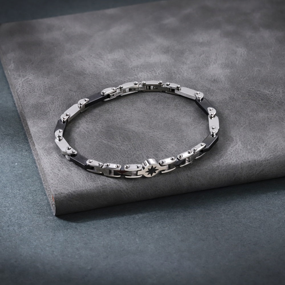 CBS40 STAINLESS STEEL & CERAMIC BRACELET WITH EPOXY