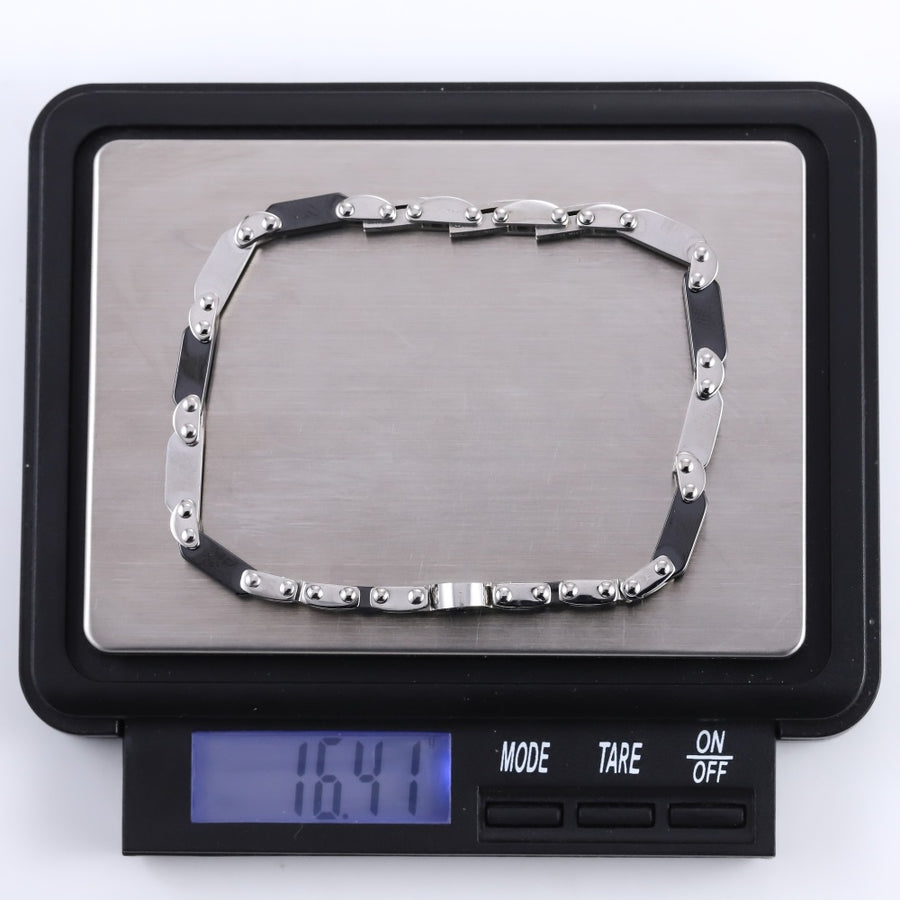 CBS40 STAINLESS STEEL & CERAMIC BRACELET WITH EPOXY