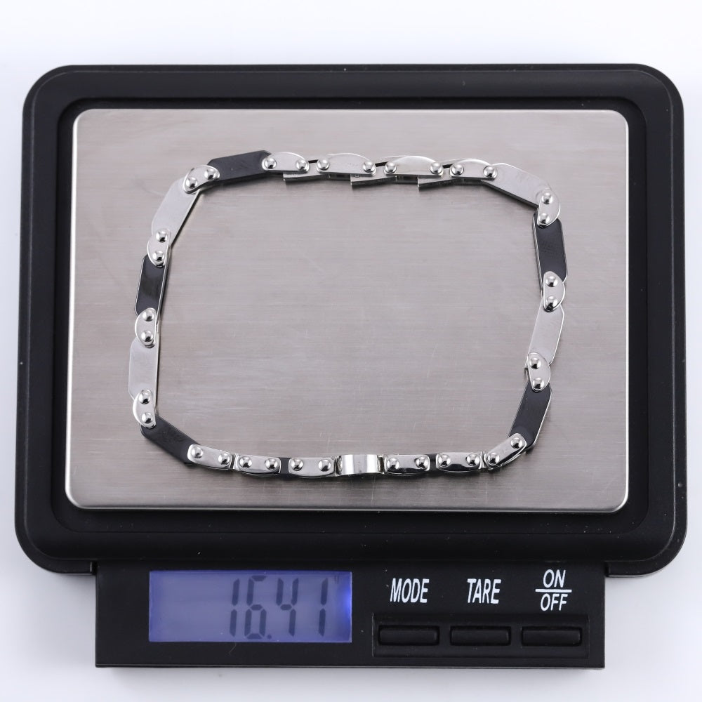CBS40 STAINLESS STEEL & CERAMIC BRACELET WITH EPOXY