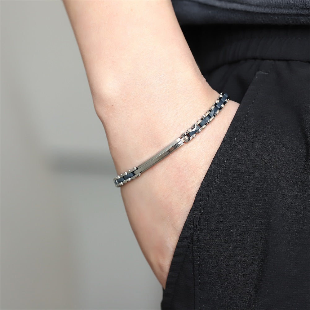CBS42 STAINLESS STEEL & CERAMIC BRACELET