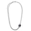 CNS08 STAINLESS STEEL NECKLACE WITH CERAMIC CHARM