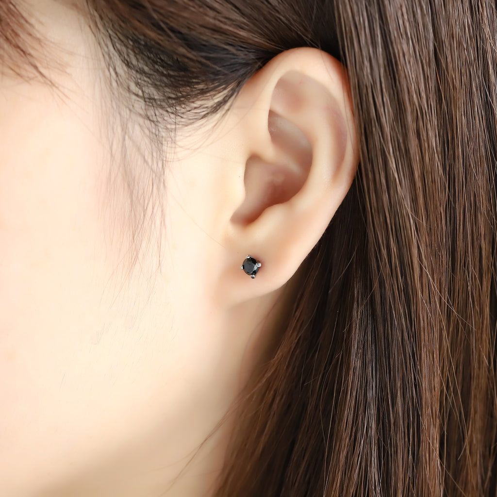 ESJ02 STAINLESS STEEL EAR STUDS CZ