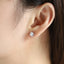 ESJ04 STAINLESS STEEL EAR STUDS CZ