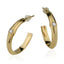 ESS172 STAINLESS STEEL EARRING PVD CZ