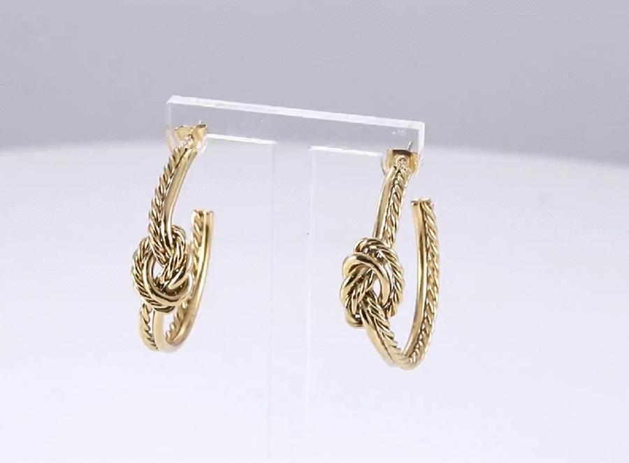 ESS726 STAINLESS STEEL TWISTED EARRING AAB CO..