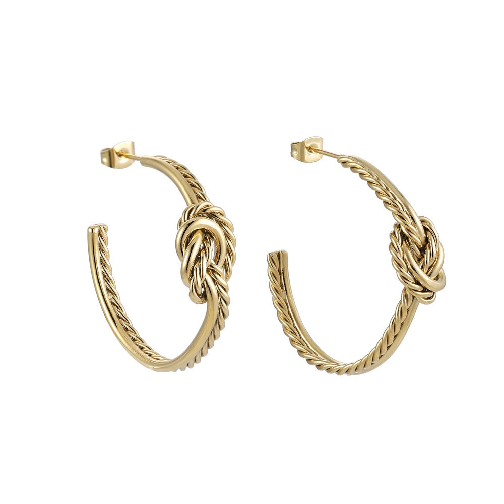 ESS726 STAINLESS STEEL TWISTED EARRING AAB CO..