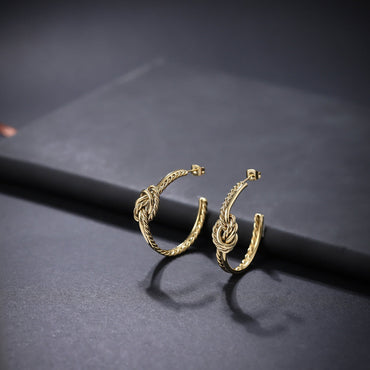 ESS726 STAINLESS STEEL TWISTED EARRING AAB CO..