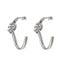 ESS726 STAINLESS STEEL TWISTED EARRING