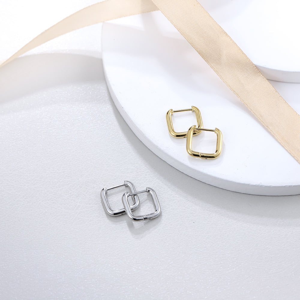 ESS730 STAINLESS STEEL SQUARE SHAPE EARRING