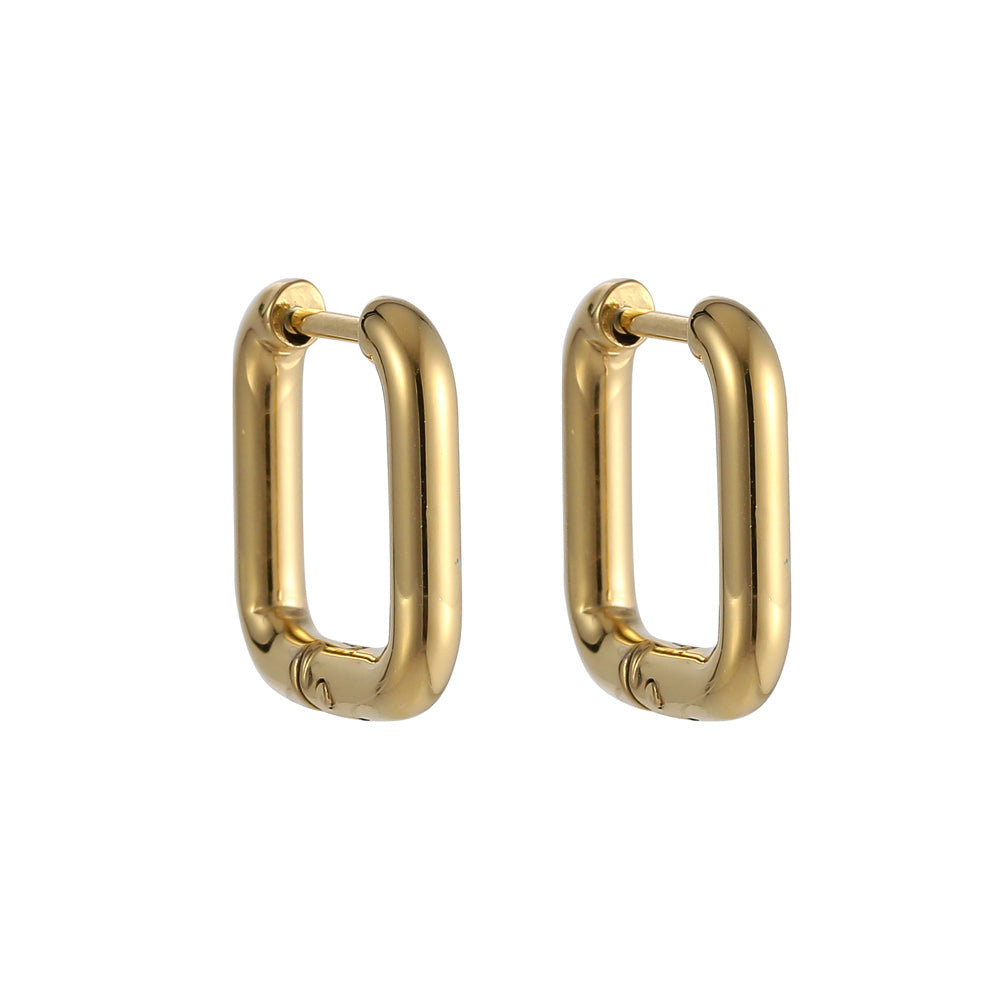 ESS730 STAINLESS STEEL SQUARE SHAPE EARRING