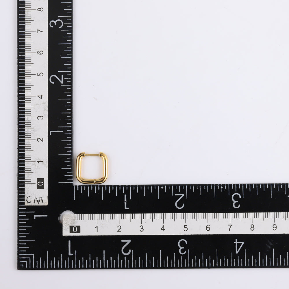 ESS730 STAINLESS STEEL SQUARE SHAPE EARRING
