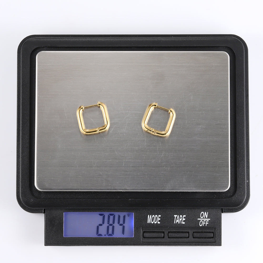 ESS730 STAINLESS STEEL SQUARE SHAPE EARRING