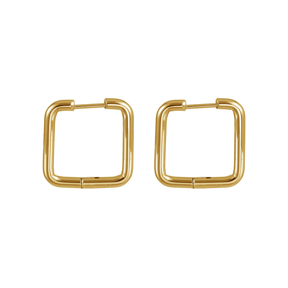 ESS730 STAINLESS STEEL SQUARE SHAPE EARRING