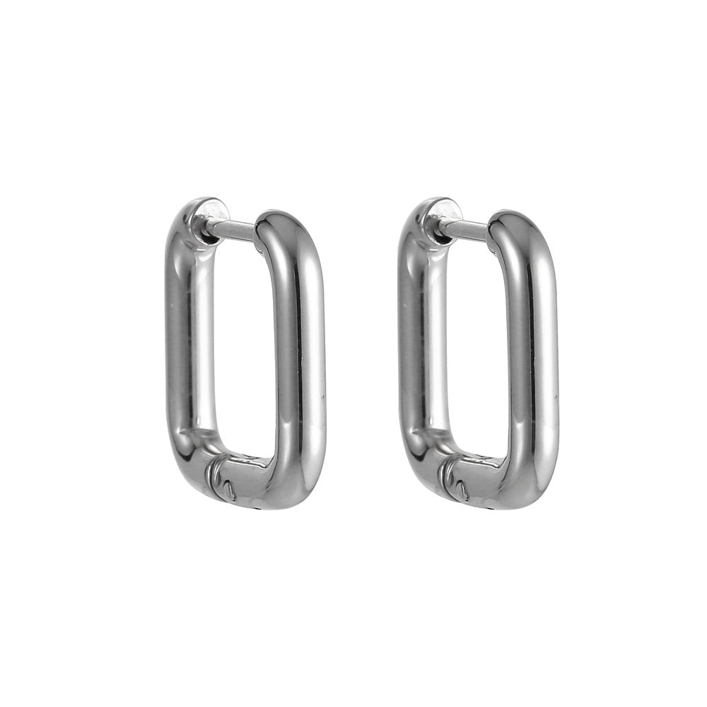 ESS730 STAINLESS STEEL SQUARE SHAPE EARRING
