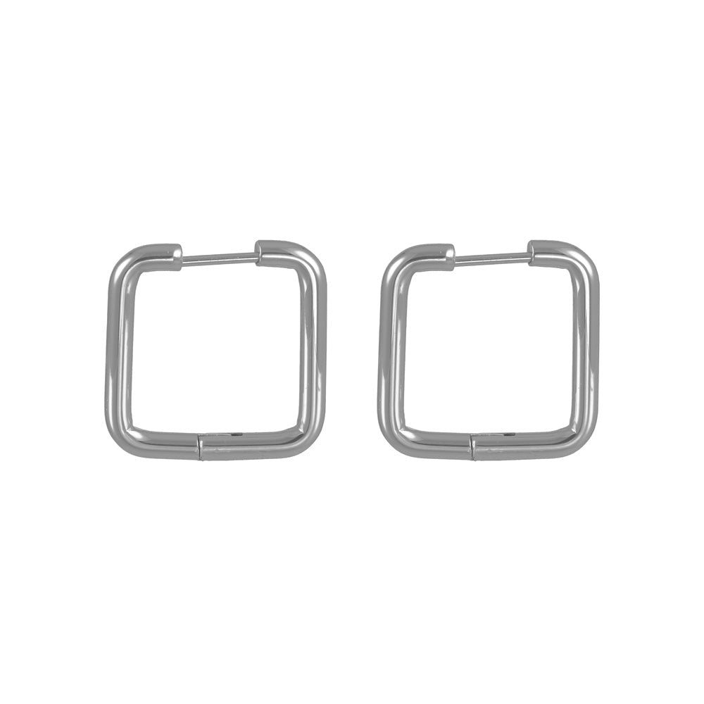 ESS730 STAINLESS STEEL SQUARE SHAPE EARRING