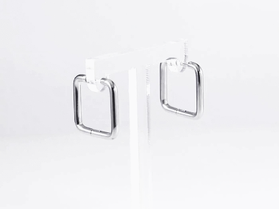 ESS730 STAINLESS STEEL SQUARE SHAPE EARRING
