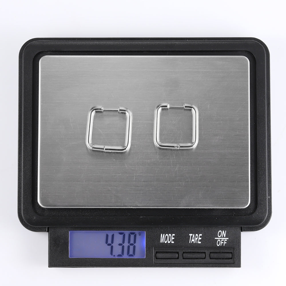 ESS730 STAINLESS STEEL SQUARE SHAPE EARRING