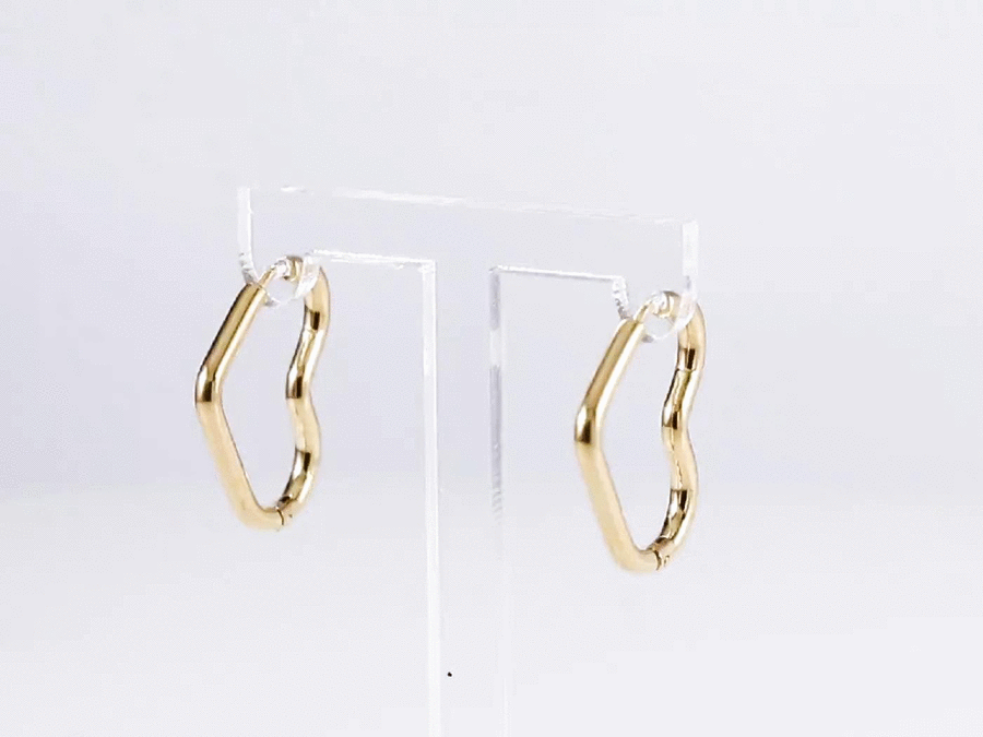 ESS732 STAINLESS STEEL HEART SHAPE EARRING