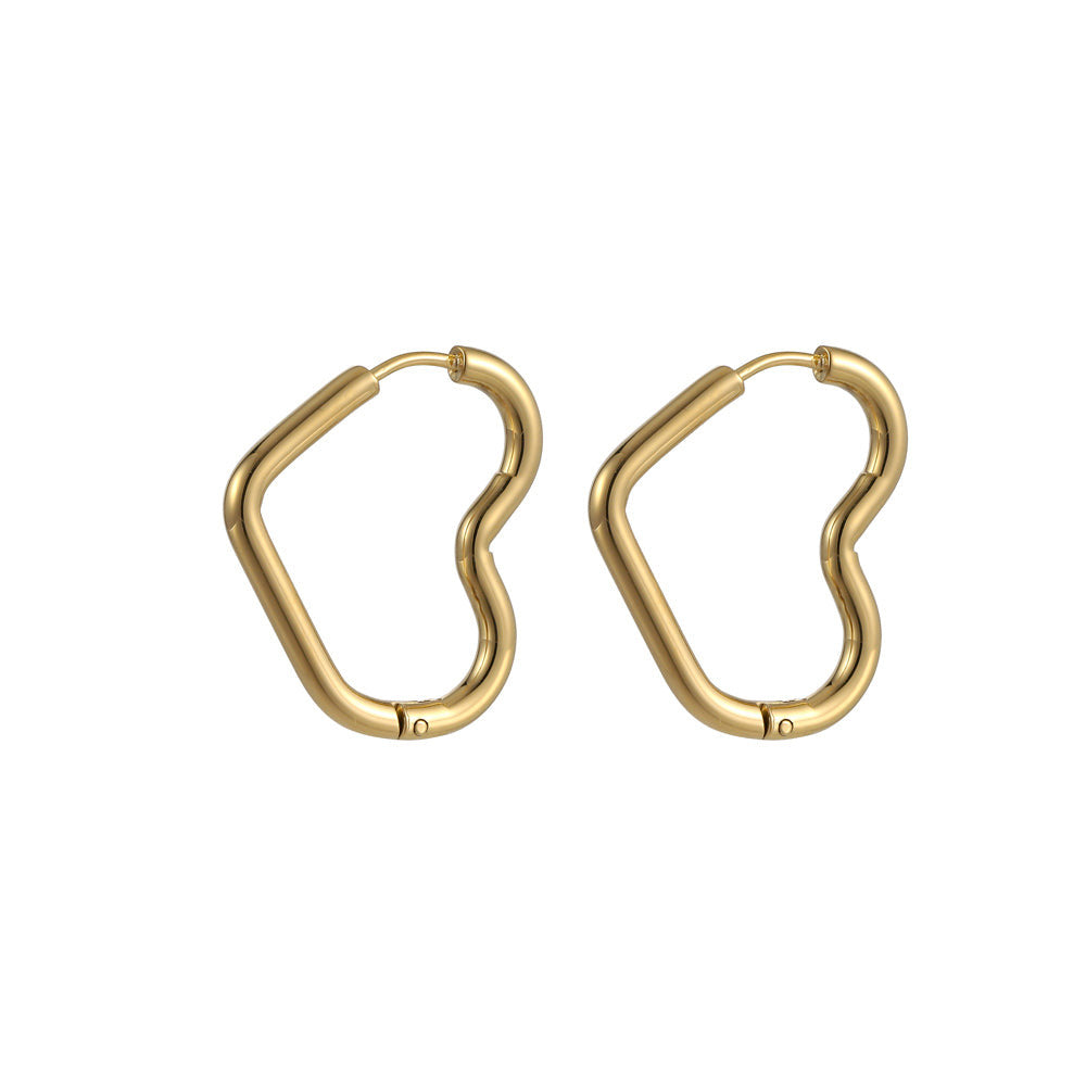 ESS732 STAINLESS STEEL HEART SHAPE EARRING