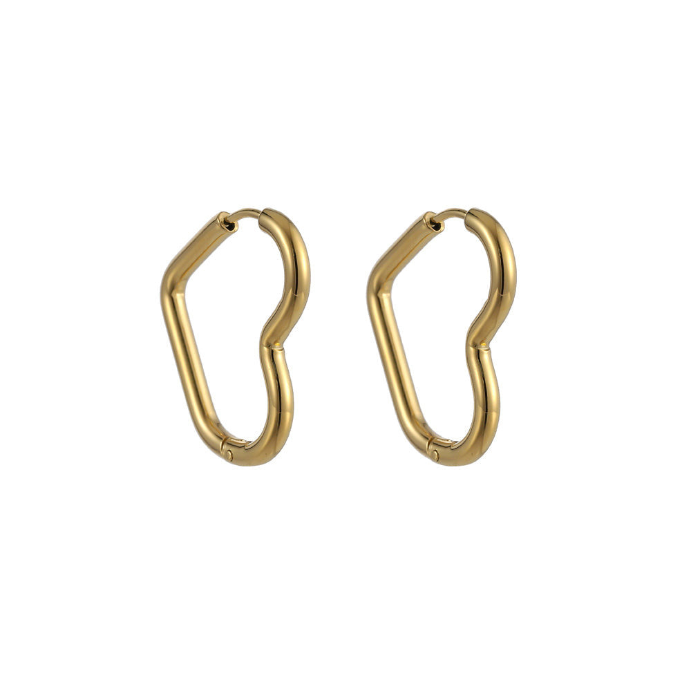 ESS732 STAINLESS STEEL HEART SHAPE EARRING
