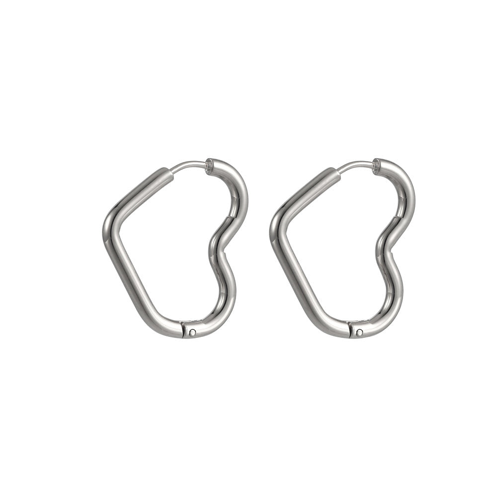 ESS732 STAINLESS STEEL HEART SHAPE EARRING AAB CO..