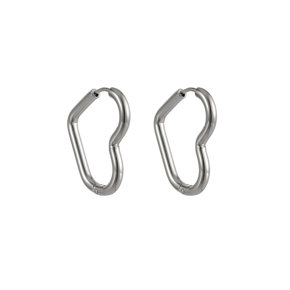 ESS732 STAINLESS STEEL HEART SHAPE EARRING