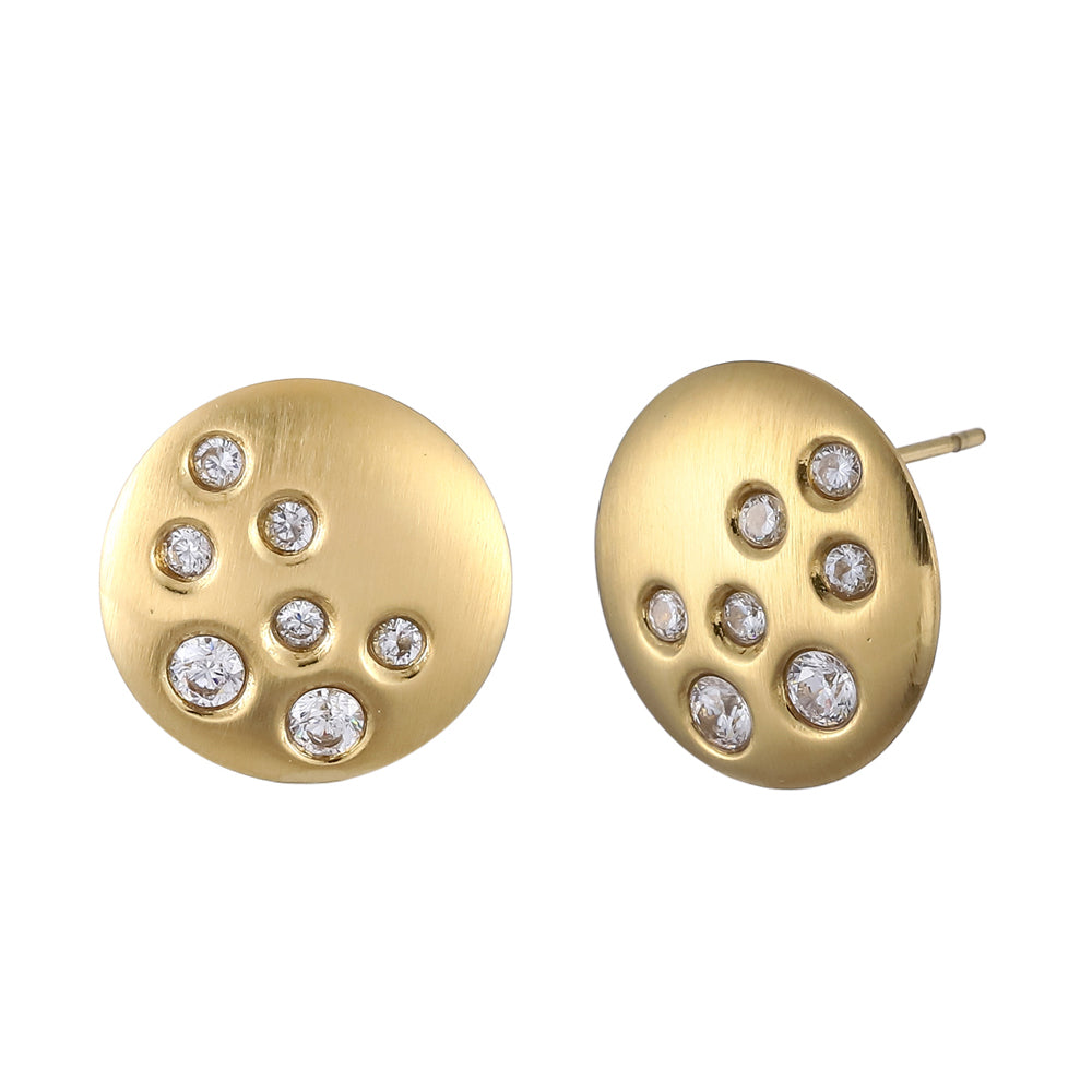 ESS756 STAINLESS STEEL EARRING WITH CZ AAB CO..