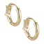 ESS759 STAINLESS STEEL HOOP EARRING WITH BAGUETTE CZ