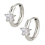 ESS760 STAINLESS STEEL HOOP EARRING WITH STAR CZ