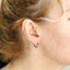 stainless steel earring, CZ earring, Hoop earring, lady earring