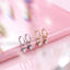 stainless steel jewelry, heart earring, lady jewelry, CZ earring