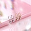 ESS764 STAINLESS STEEL HOOP EARRING WITH HEART CZ
