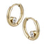 ESS765 STAINLESS STEEL HOOP EARRING WITH FOIL STONE